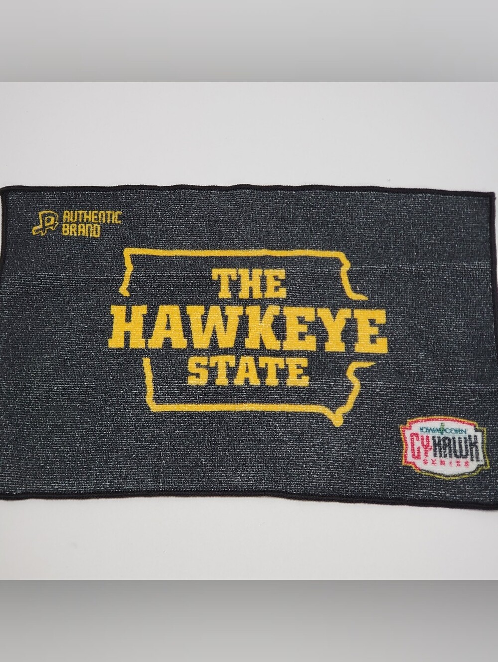 The Hawkeye State Unisex Fan Towel   Gray & Yellow Authentic Brand